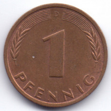 1 пфенниг 1984 Германия (ФРГ) - 1 pfennig 1984 Germany, D, из оборота