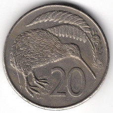 20 центов 1980 Новая Зеландия - 20 cents 1980 New Zealand, из оборота