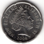 20 центов 2006 Новая Зеландия - 20 cents 2006 New Zealand, из оборота