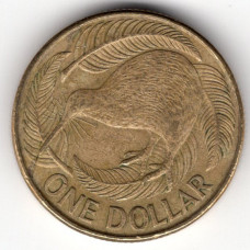 1 доллар 1991 Новая Зеландия - 1 dollar 1991 New Zealand, из оборота