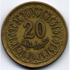 20 миллимов 1997 Тунис - 20 millim 1997 Tunisia, из оборота 