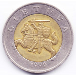 5 лит 1999 Литва - 5 litas 1999 Lithuania, из оборота