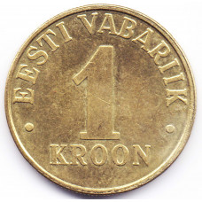 1 крона 2006 Эстония - 1 krone 2006 Estonia, из оборота