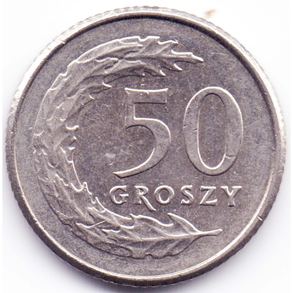 Перевод польских в рубли. 50 Groszy. 50 Грошей 1991 Польша. 50 Грошей 1995 Польша. Монета 50 грошей Польша.