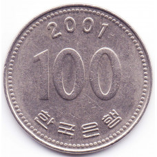 100 вон 2001 Южная Корея - 100 won 2001 South Korea, из оборота