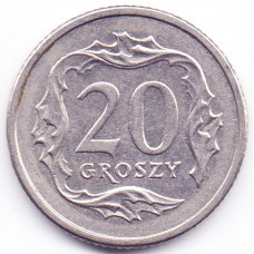 20 грошей 2000 Польша - 20 groszy 2000 Poland, из оборота