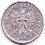 20 грошей 2000 Польша - 20 groszy 2000 Poland, из оборота