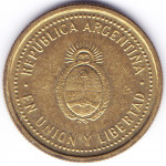 10 сентаво 1993 Аргентина - 10 centavo 1993 Argentina, из оборота