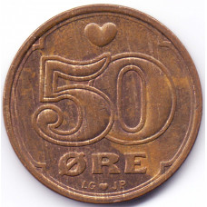 50 эре 1994 Дания - 50 ore 1994 Denmark, из оборота