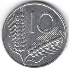 10 лир 1989 Италия - 10 lire 1989 Italy, из оборота