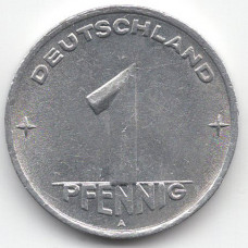 1 пфенниг 1952 Германия (ГДР) - 1 pfennig 1952 Germany (GDR), A, из оборота