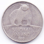 50 пенни 1992 Финляндия - 50 penny 1992 Finland, из оборота