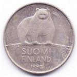 50 пенни 1990 Финляндия - 50 penny 1990 Finland, из оборота