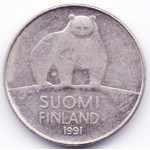 50 пенни 1991 Финляндия - 50 penny 1991 Finland, из оборота