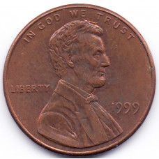 1 цент 1999 США - 1 cent 1999 USA, Без МД