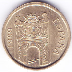 5 песет 1999 Испания - 5 pesetas 1999 Spain, из оборота