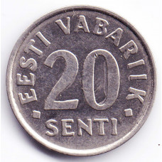 20 сентов 2004 Эстония - 20 senti 2004 Estonia, из оборота