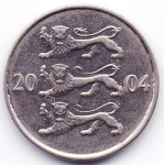 20 сентов 2004 Эстония - 20 senti 2004 Estonia, из оборота