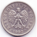 1 злотый 1992 Польша - 1 zloty 1992 Poland, из оборота
