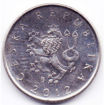1 крона 2012 Чехия - 1 krone 2012 Czech Republic, из оборота