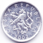 10 геллеров 2002 Чехия - 10 hellers 2002 Czech, из оборота