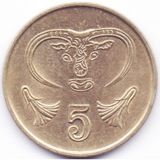5 центов 1998 Кипр - 5 cents 1998 Cyprus, из оборота