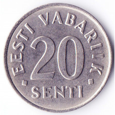 20 сентов 2006 Эстония - 20 senti 2006 Estonia, из оборота