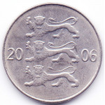 20 сентов 2006 Эстония - 20 senti 2006 Estonia, из оборота