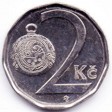 2 кроны 2010 Чехия - 2 krone 2010 Czech Republic, из оборота