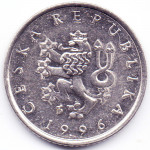 1 крона 1996 Чехия - 1 krone 1996 Czech Republic, из оборота