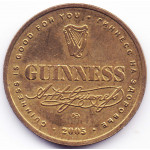 Жетон - 1 GUINNESS 2005 ММД Гиннесс на здоровье