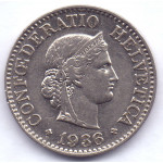 10 раппенов 1936 Швейцария - 10 rappenes 1936 Switzerland, из оборота