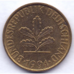 10 пфеннигов 1994 Германия - 10 pfennigs 1994 Germany, A, из оборота