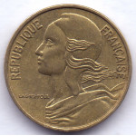 5 сантимов 1994 Франция - 5 centimes 1994 France, из оборота