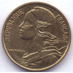 5 сантимов 1998 Франция - 5 centimes 1998 France, из оборота