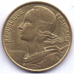 10 сантимов 1992 Франция - 10 centimes 1992 France, из оборота