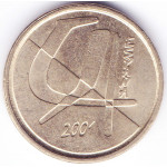 5 песет 2001 Испания - 5 pesetas 2001 Spain, из оборота