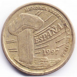 5 песет 1997 Испания - 5 pesetas 1997 Spain, из оборота