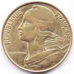 20 сантимов 1997 Франция - 20 centimes 1997 France, из оборота