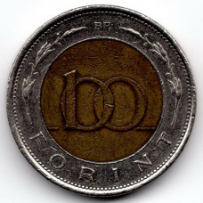 100 форинтов 1997 Венгрия - 100 forint 1997 Hungary, из оборота