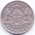 1 лат 1992 Латвия - 1 lat 1992 Latvia, из оборота