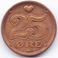 25 эре 2007 Дания - 25 ore 2007 Denmark, из оборота