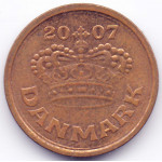 25 эре 2007 Дания - 25 ore 2007 Denmark, из оборота