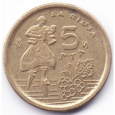 5 песет 1996 Испания - 5 pesetas 1996 Spain, из оборота