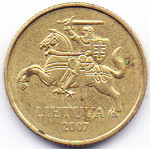 10 центов 2007 Литва - 10 cents 2007 Lithuania, из оборота