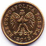 1 грош 2013 Польша - 1 grosz 2013 Poland, из оборота