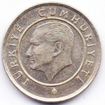 25 курушей 2009 Турция - 25 kurus 2009 Turkey, из оборота