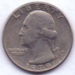 ¼ (квотер) доллара 1979 США - ¼ (quarter) dollar 1979 USA, D, из оборота