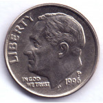1 дайм (10 центов) 1996 США - 1 dime (10 cents) 1996 USA, P