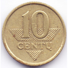 10 центов 1998 Литва - 10 cents 1998 Lithuania, из оборота